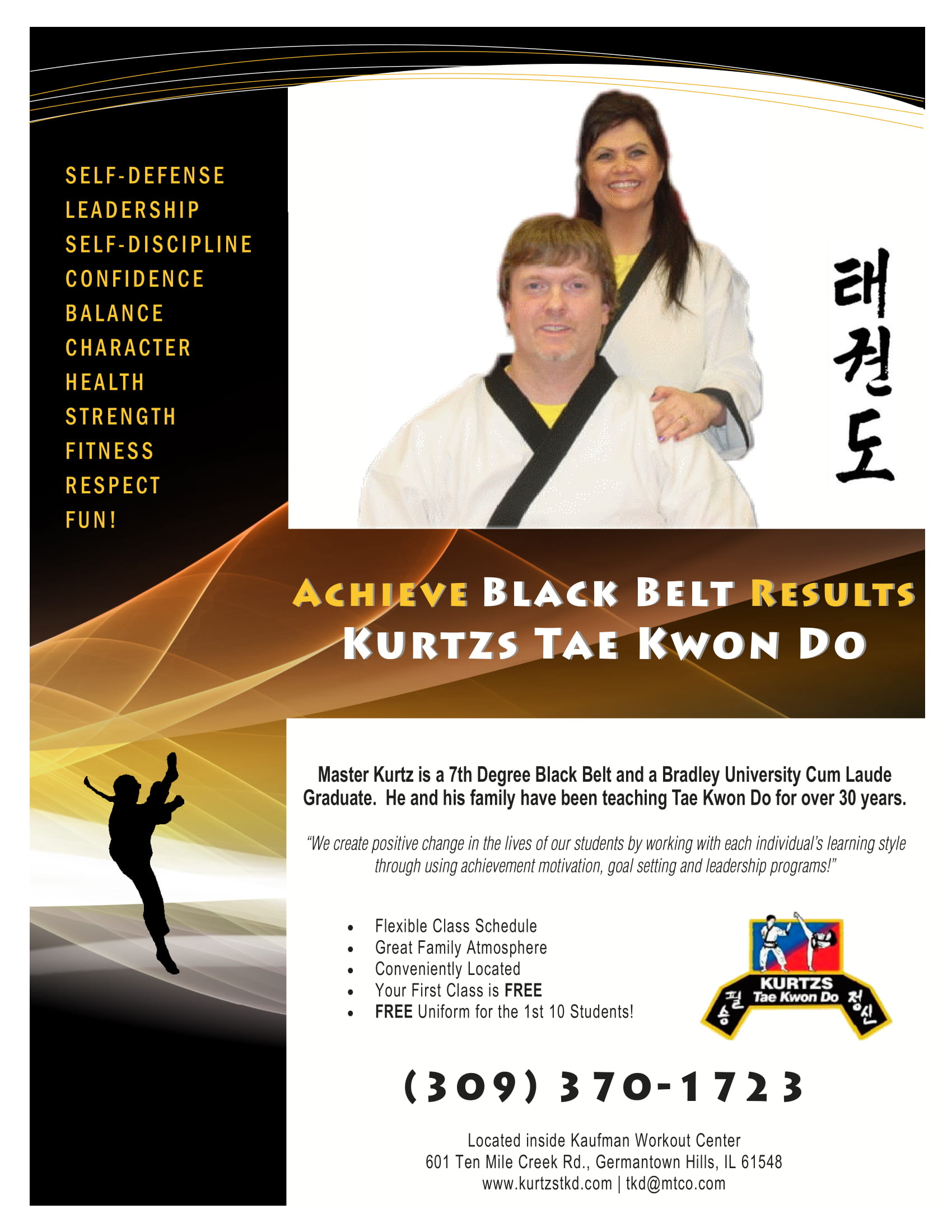 Learn to do Tae Kwon Do with cool music. Classes for all ages!